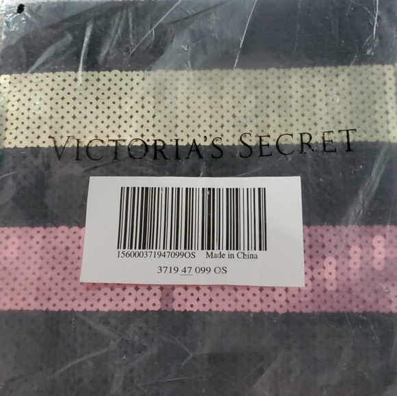 NWT Victoria's Secret Sequin Canvas Tote Bag - Picture 3 of 3